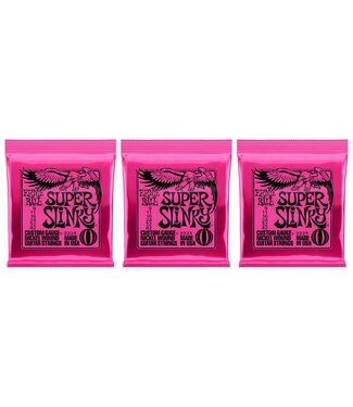 Ernie Ball Ernie Ball Super Slinky Nickel Wound Electric Guitar Strings 9-42 Gauge - 3 Pack
