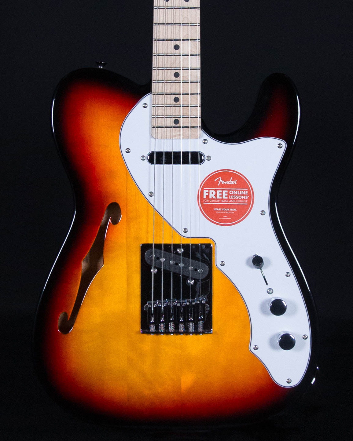 Squier Affinity Telecaster Thinline, Maple FB, 3-Color Sunburst