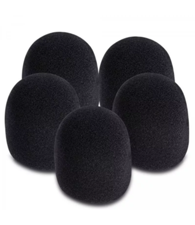 On-Stage Windscreen 5 Pack, Black