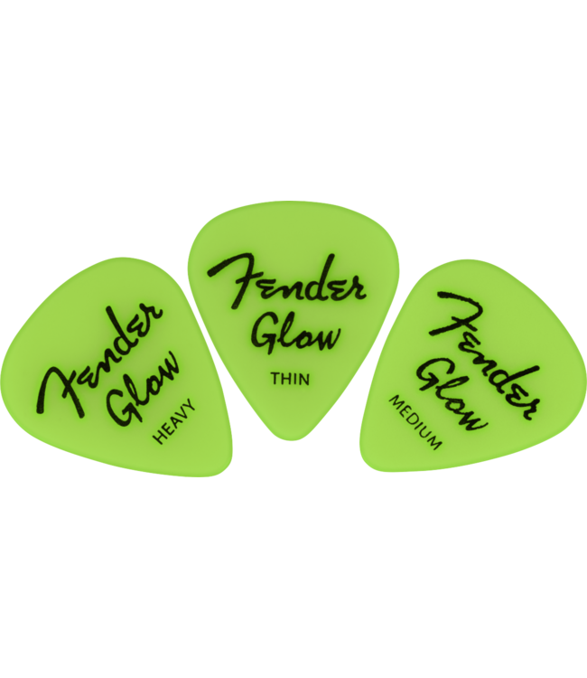 Fender Glow In The Dark 351 Picks, 12-Pack, 4-Each