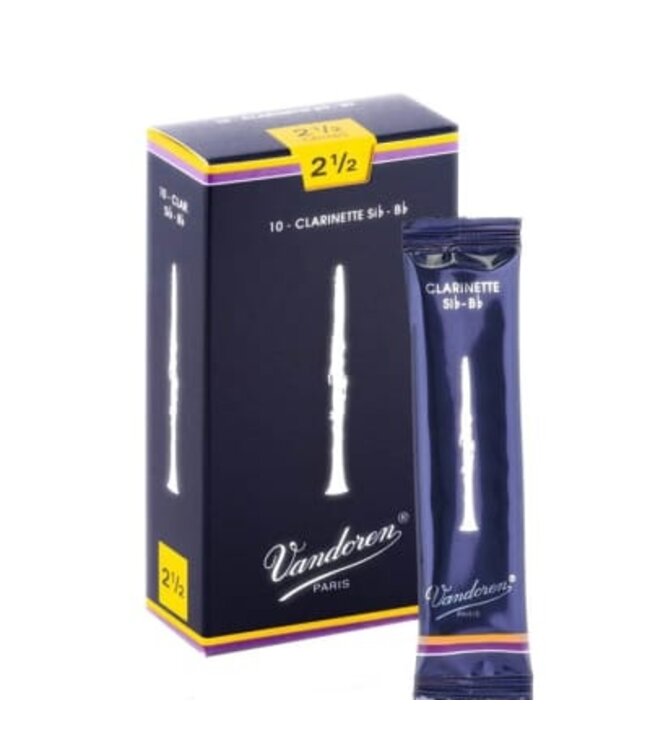 Vandoren Traditional Bb Clarinet #2.5 Reed - 10ct Box