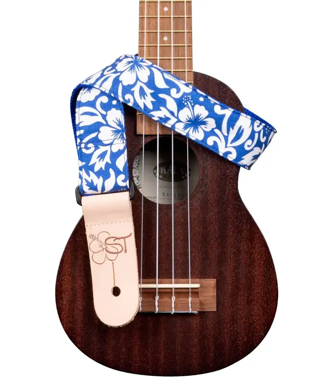 Kala 1.5" Blue Hibiscus Ukulele Strap