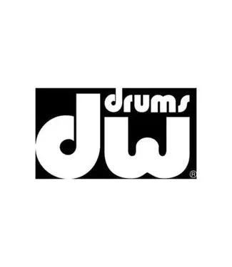DW DW Bass Drum Logo Sticker, White