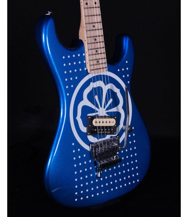 Kramer Baretta, Custom Graphics, 'White Lotus',  White Lotus Candy Blue