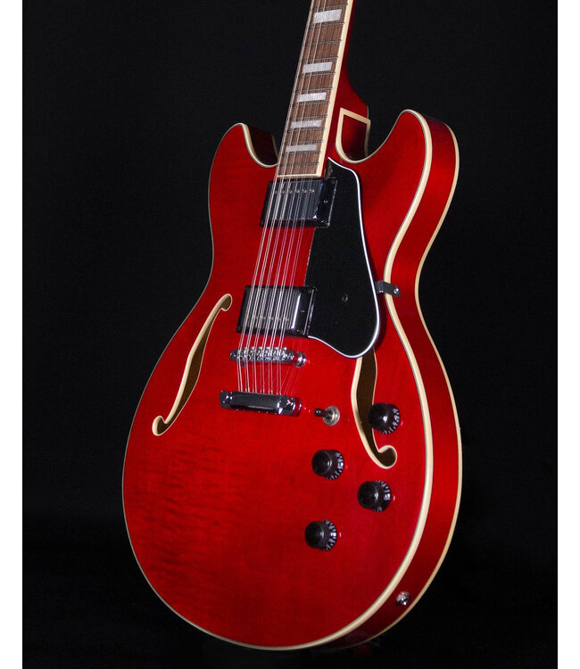 Ibanez AS7312 12-String Electric, Transparent Cherry Red