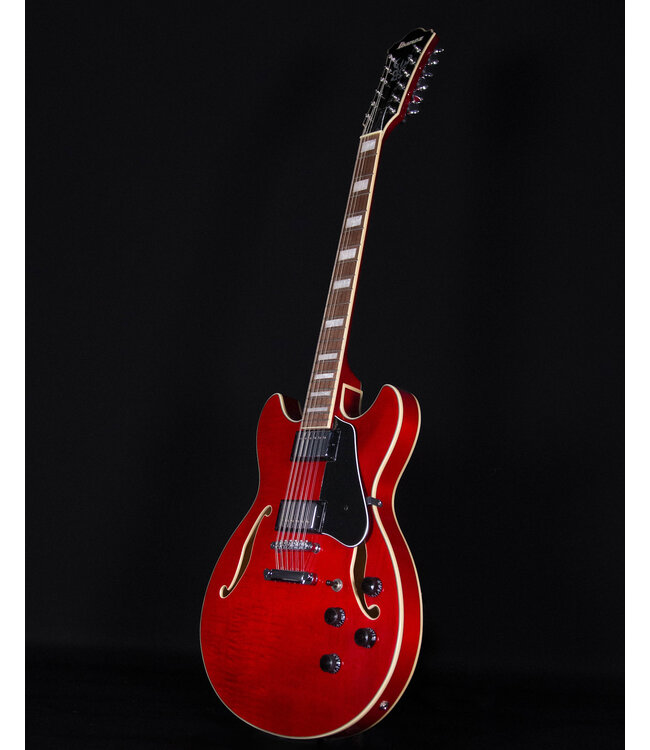 Ibanez AS7312 12-String Electric, Transparent Cherry Red