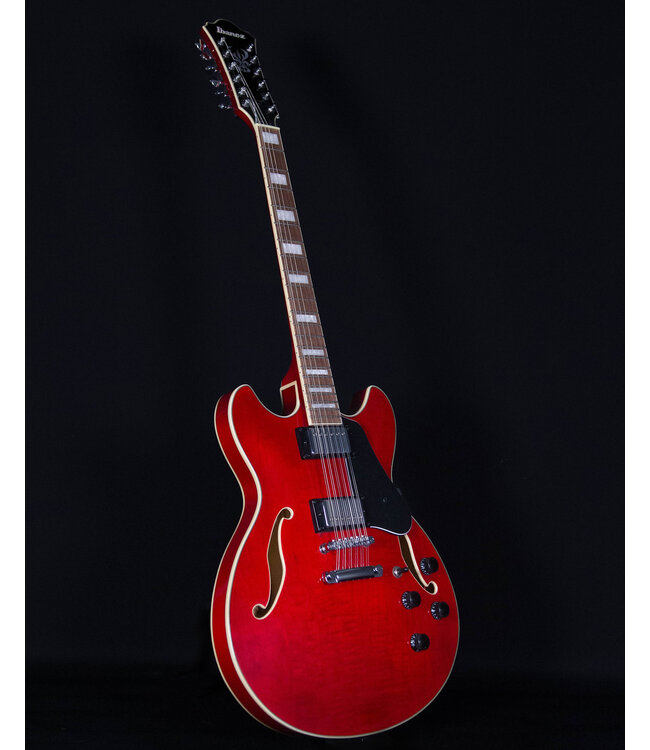 Ibanez AS7312 12-String Electric, Transparent Cherry Red