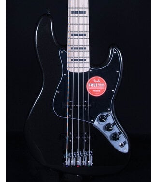 Squier Squier Affinity Series Active Jazz Bass V, Maple FB, Black Metallic
