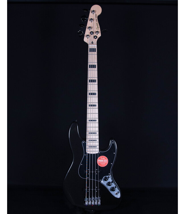 Squier Affinity Series Active Jazz Bass V, Maple FB, Black Metallic