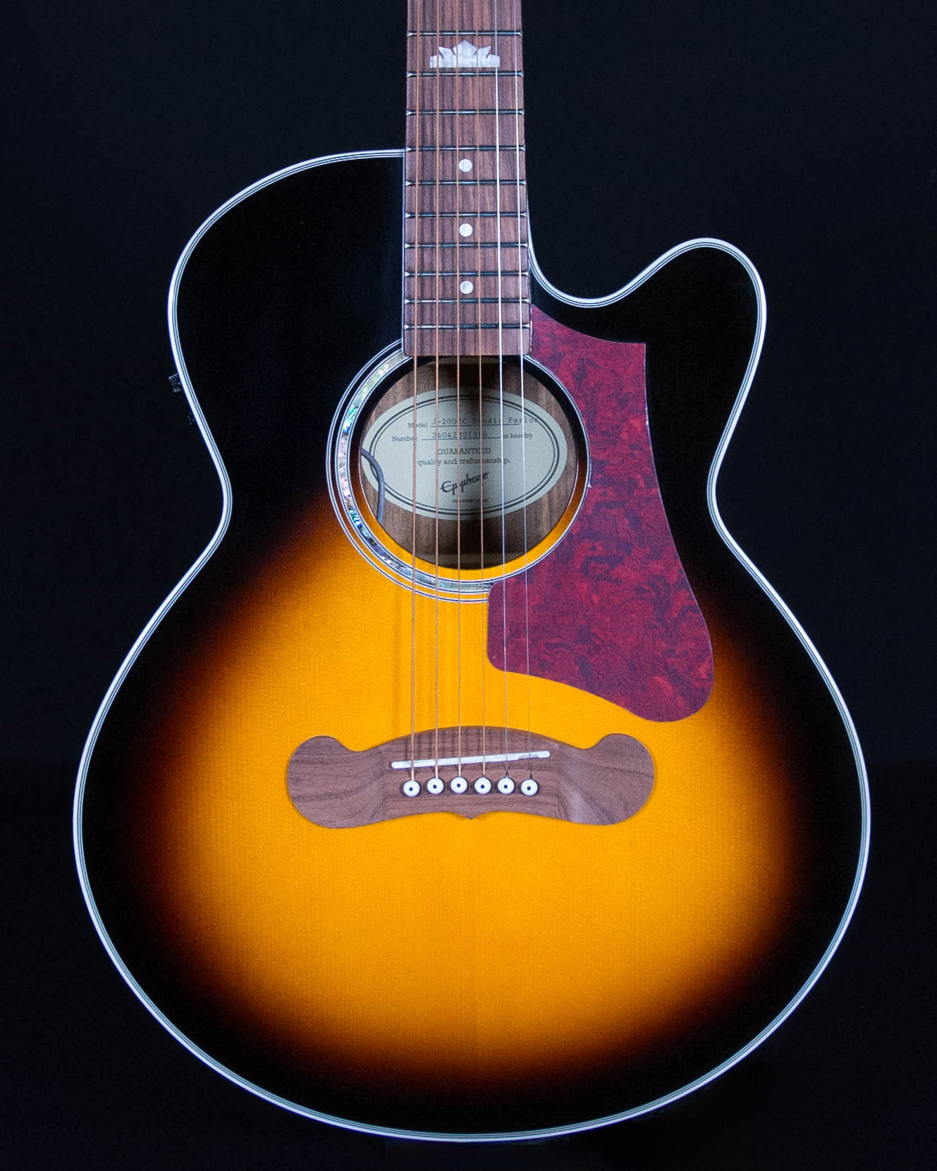 Epiphone J-200EC Studio Parlor, Solid Top Acoustic/Electric