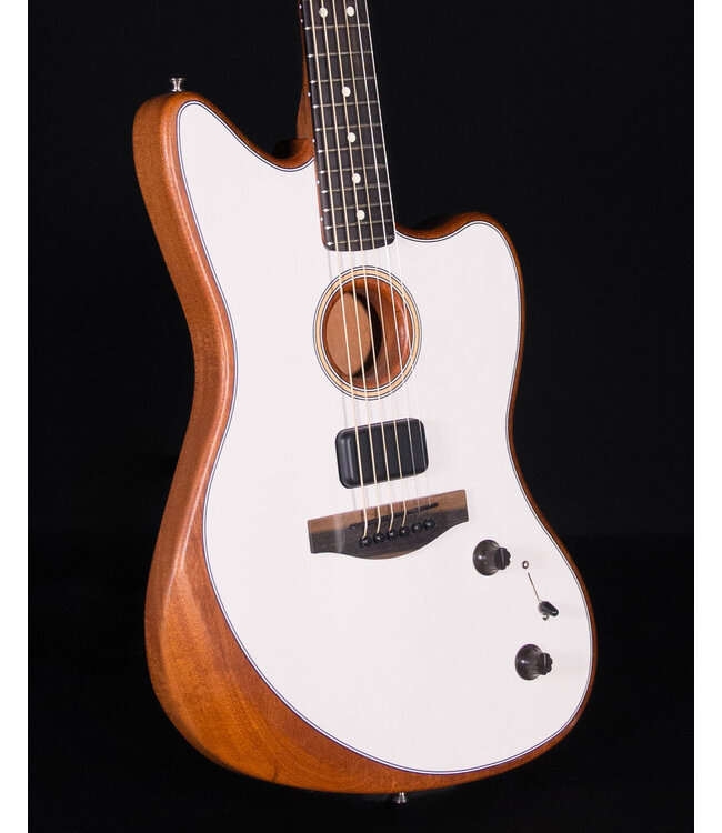 Fender American Acoustasonic Jazzmaster Ebony FB, Arctic White,