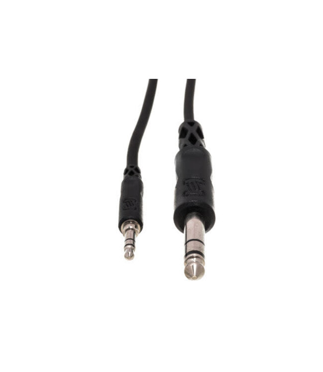 Hosa CMS-103 Stereo Interconnect Cable, 3.5 mm TRS to 1/4" TRS - 3 Foot