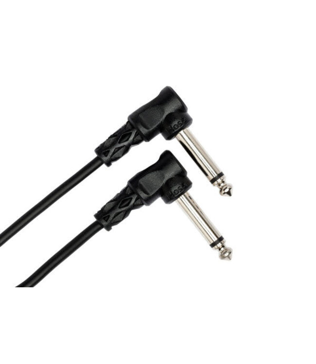 Hosa CFS-106 Guitar Patch Cable, Molded Right-angle to Same - 6"