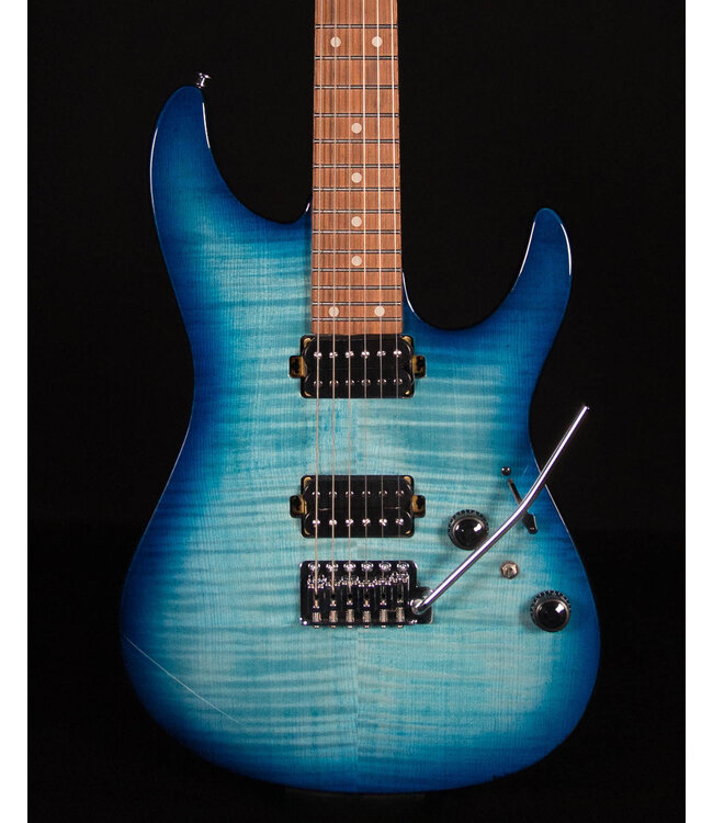 Ibanez AZ24S1F Flame Top Electric, Transparent Turquiose Burst