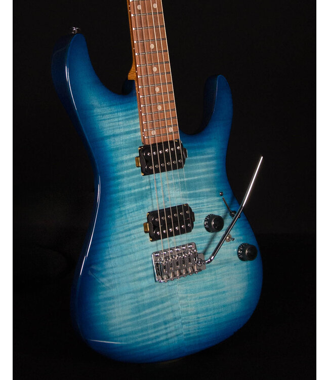Ibanez AZ24S1F Flame Top Electric, Transparent Turquiose Burst