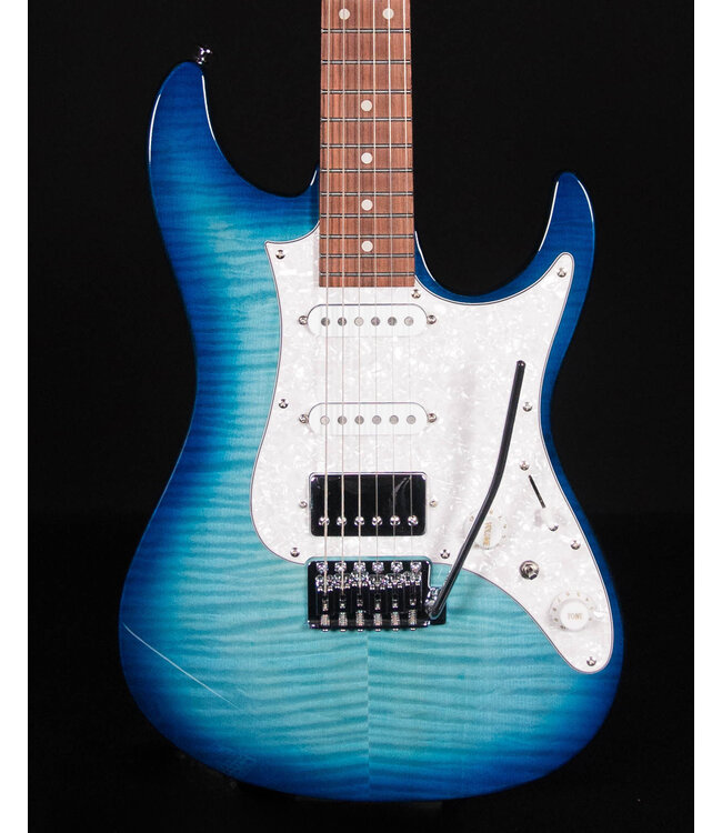 Ibanez AZ22S1F Flame Top Electric, Transparent Turquiose Burst