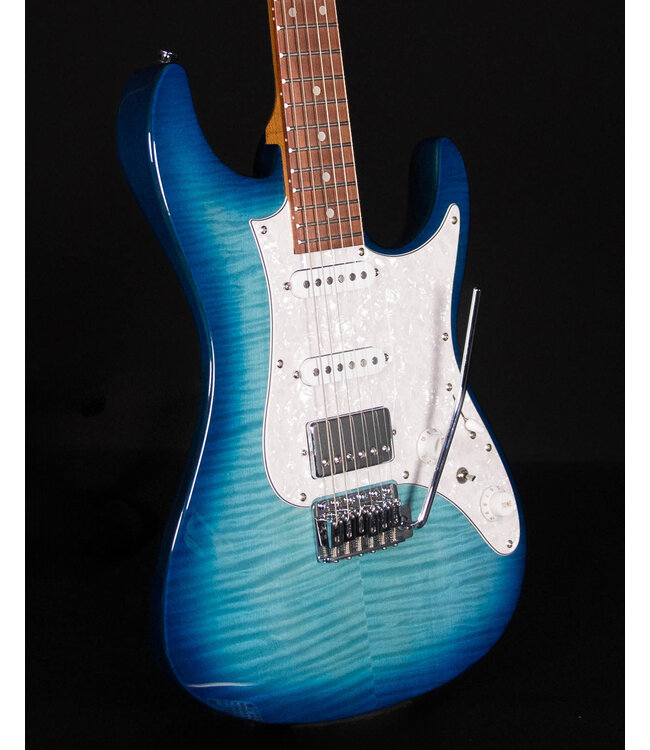 Ibanez AZ22S1F Flame Top Electric, Transparent Turquiose Burst