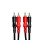Hosa Hosa CRA-201 Stereo Interconnect Cable, Dual RCA to Same - 1M
