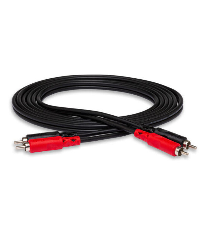 Hosa CRA-201 Stereo Interconnect Cable, Dual RCA to Same - 1M