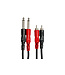 Hosa CPR-202 Stereo Interconnect Cable, Dual 1/4" TS to Dual RCA - 2M