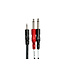 Hosa Hosa CMP-153 Stereo Breakout Cable, 3.5 mm TRS to Dual 1/4" TS - 3 Foot