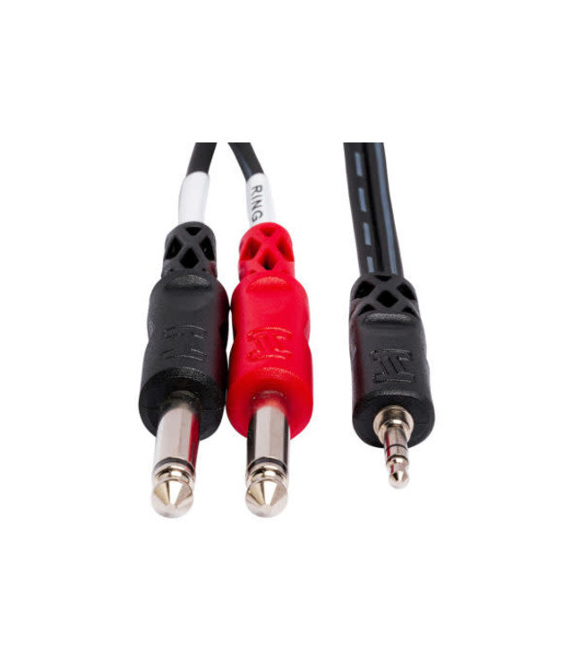 Hosa CMP-153 Stereo Breakout Cable, 3.5 mm TRS to Dual 1/4" TS - 3 Foot