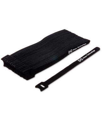 Hosa Hosa WTI-508 Black Hook & Loop Cable Tie, 0.5 in x 8 in - 50pc