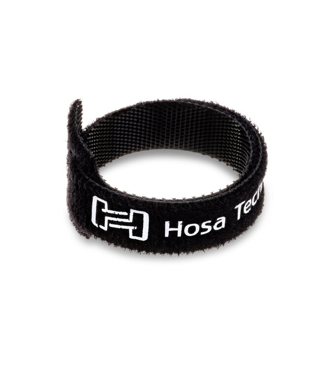 Hosa WTI-508 Black Hook & Loop Cable Tie, 0.5 in x 8 in - 50pc