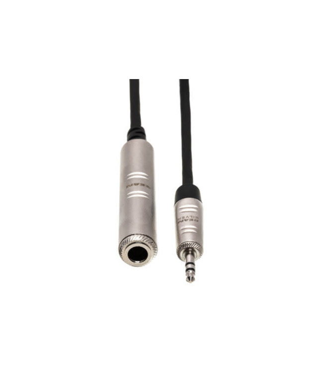 Hosa HXSM-010 Pro Headphone Adaptor Cable, REAN 1/4" TRS to 3.5 mm TRS - 10 Foot