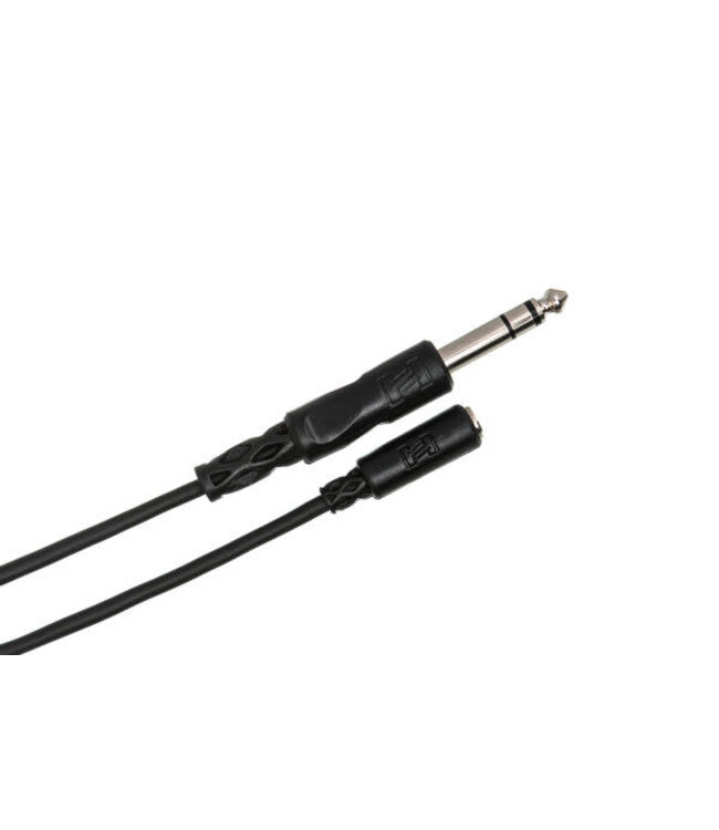 Hosa MHE-310 Headphone Extension Cable, 3.5 mm TRS to 1/4" TRS- 10 Foot