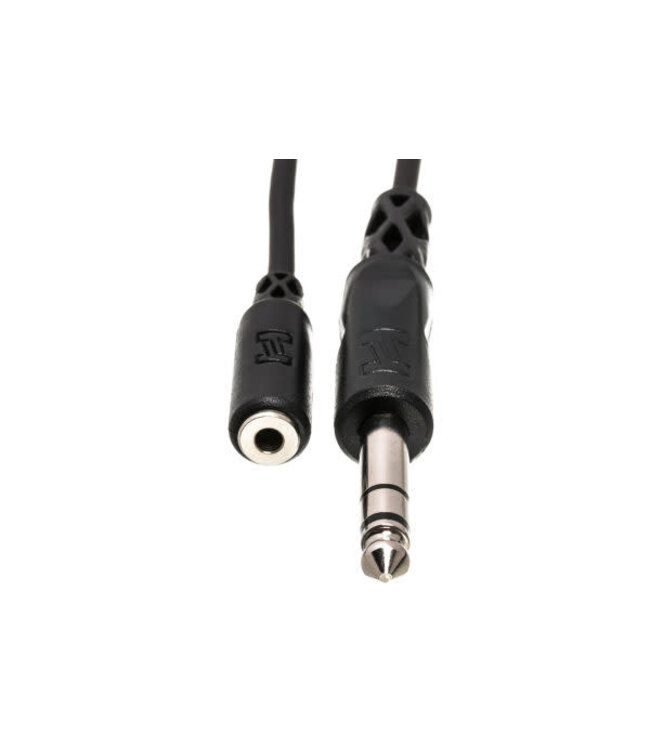 Hosa MHE-310 Headphone Extension Cable, 3.5 mm TRS to 1/4" TRS- 10 Foot