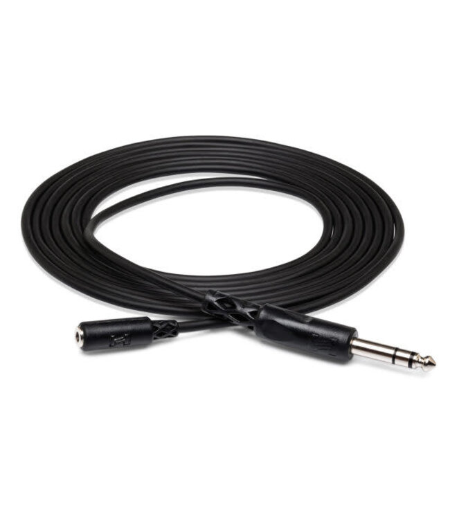Hosa MHE-310 Headphone Extension Cable, 3.5 mm TRS to 1/4" TRS- 10 Foot
