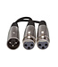 Hosa YXF-119 Y Cable, Dual XLR3F to XLR3M - 6"