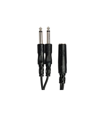 Hosa Hosa YPP-106 Y Cable, 1/4" TSF to Dual 1/4" TS - 6"