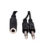 Hosa YPP-106 Y Cable, 1/4" TSF to Dual 1/4" TS - 6"