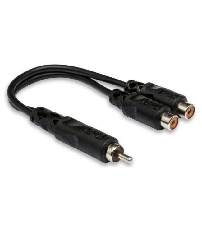 Hosa YRA-104 Y Cable, RCA to Dual RCAF - 6"