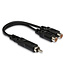 Hosa YRA-104 Y Cable, RCA to Dual RCAF - 6"