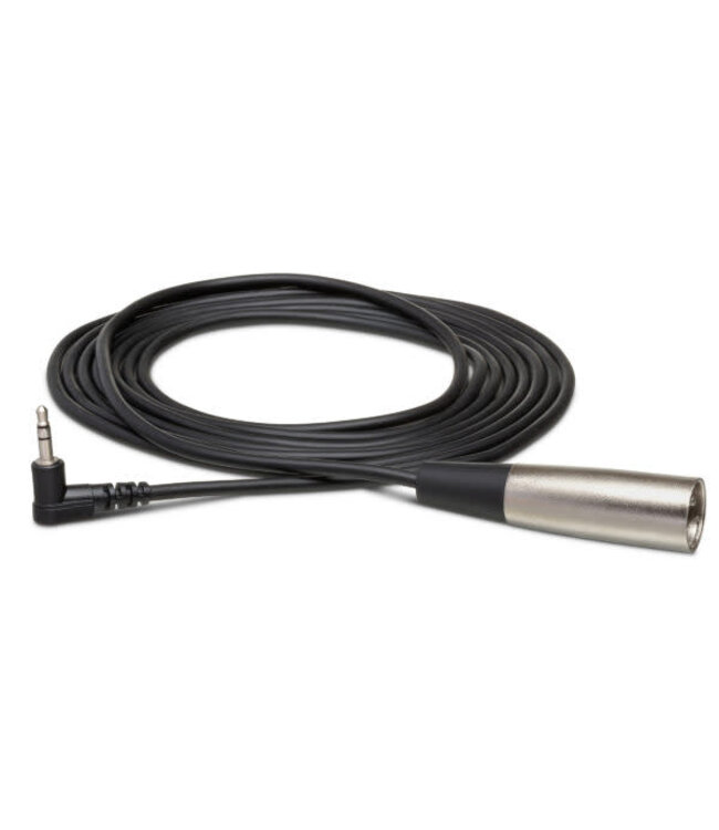 Hosa XVM-105M Camcorder Microphone Cable, Right-angle 3.5 mm TRS to XLR3M - 5 Foot