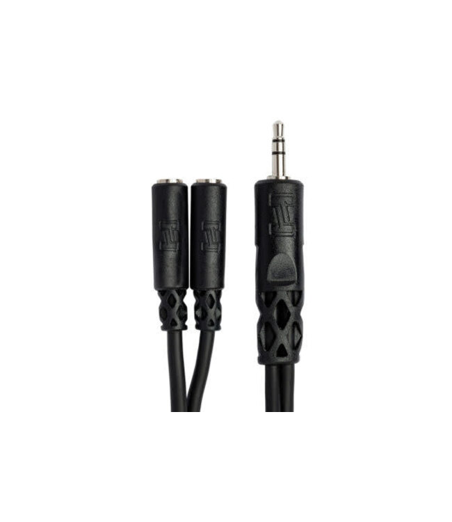 Hosa YMM-232 Y Cable, 3.5 mm TRS to Dual 3.5 mm TRSF - 6"