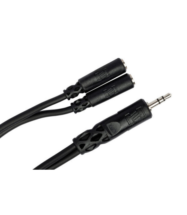Hosa YMM-232 Y Cable, 3.5 mm TRS to Dual 3.5 mm TRSF - 6"