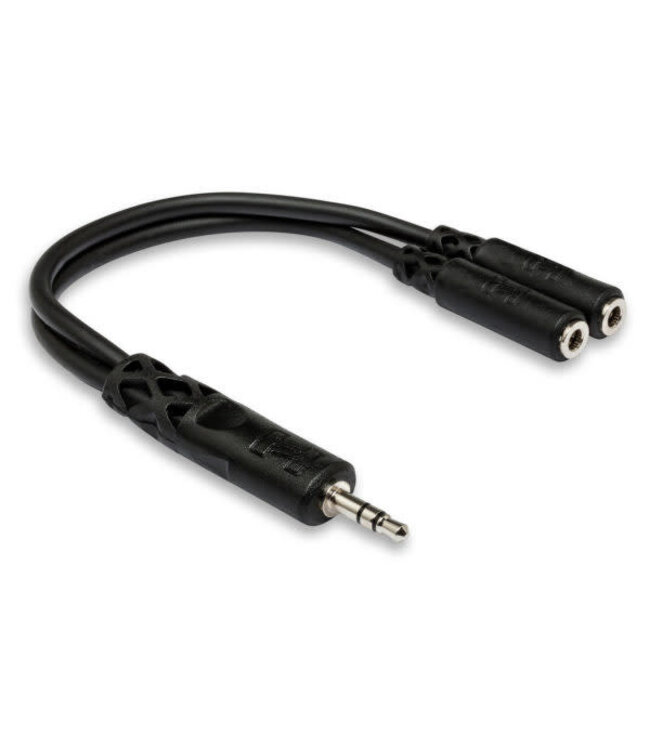 Hosa YMM-232 Y Cable, 3.5 mm TRS to Dual 3.5 mm TRSF - 6"