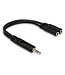Hosa YMM-232 Y Cable, 3.5 mm TRS to Dual 3.5 mm TRSF - 6"