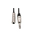 Hosa HXMS-005 Pro Headphone Adaptor Cable, REAN 3.5 mm TRS to 1/4" TRS - 5 Foot