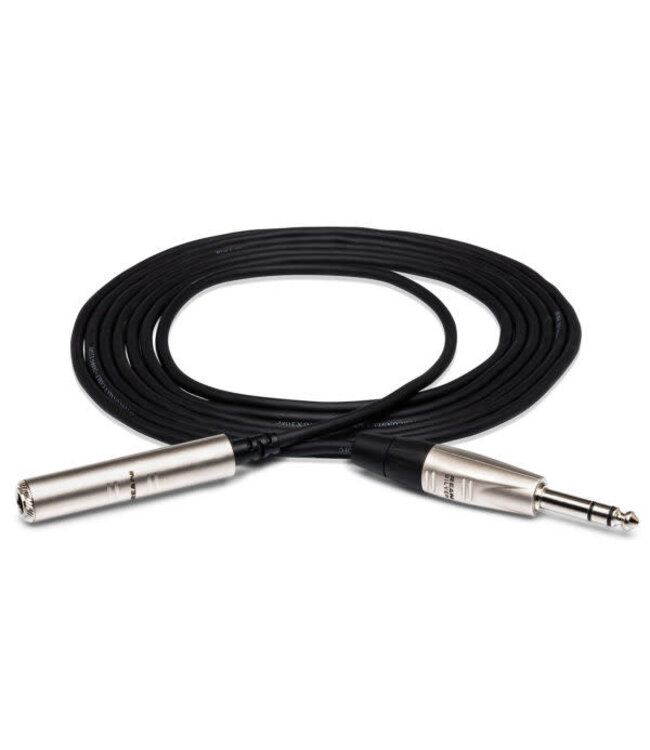 Hosa HXMS-005 Pro Headphone Adaptor Cable, REAN 3.5 mm TRS to 1/4" TRS - 5 Foot