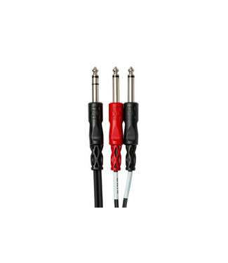 Hosa Hosa STP-201 Insert Cable, 1/4" TRS to Dual 1/4" TS - 1m