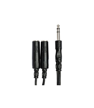 Hosa Hosa YPP-118 Y Cable, 1/4" TRS to Dual 1/4" TRSF - 6"