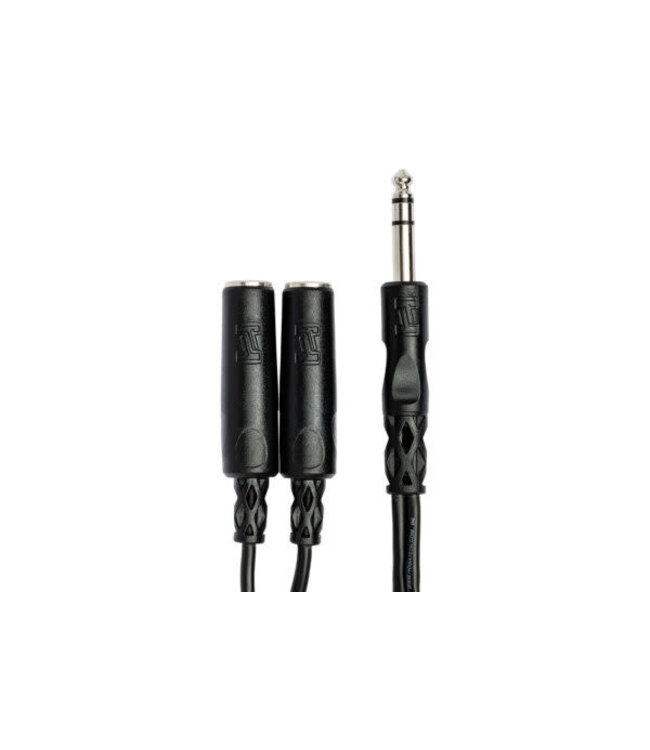 Hosa Hosa YPP-118 Y Cable, 1/4" TRS to Dual 1/4" TRSF - 6"
