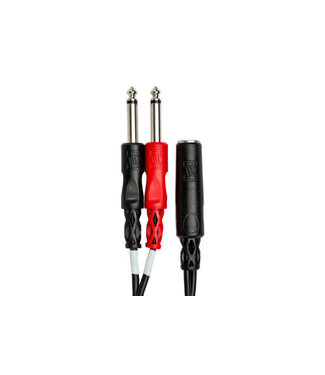 Hosa Hosa YPP-136 Stereo Breakout Cable, 1/4" TRSF to Dual 1/4" TS - 6"