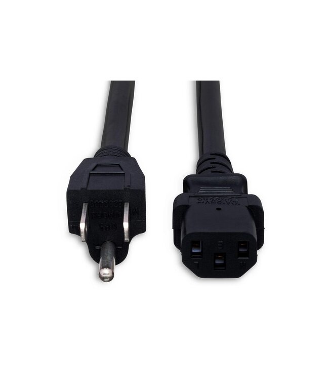 Hosa PWC-148 IEC Power Cord, 14 AWG, IEC C13 to NEMA 5-15P - 8 Foot