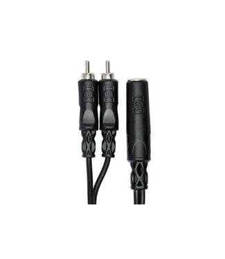 Hosa Hosa YPR-131 Y Cable, 1/4" TSF to Dual RCA - 6"